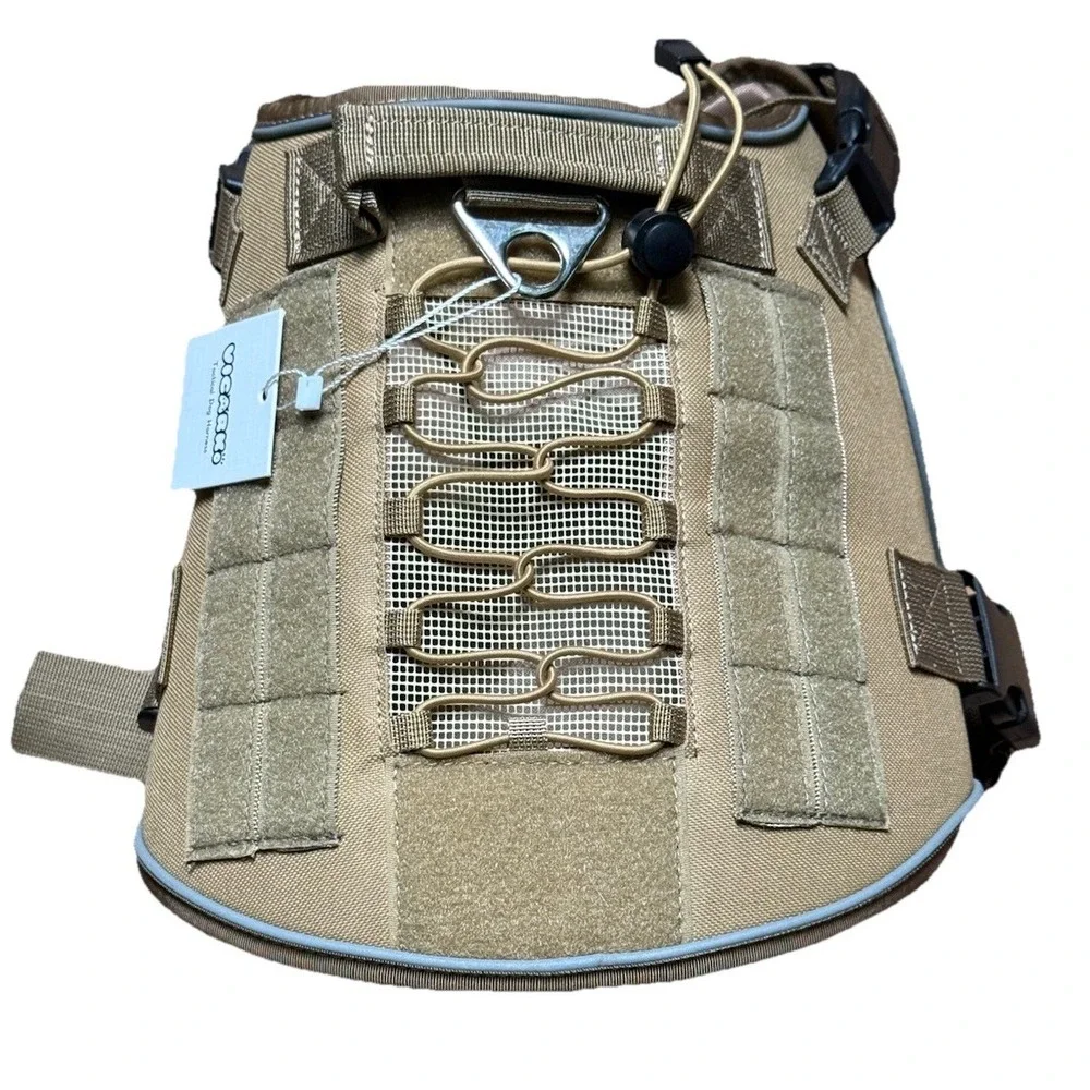 Vicarko Adjustable Tactical Dog Harness w Handle Full Body Dog Vest‎ Medium NWT